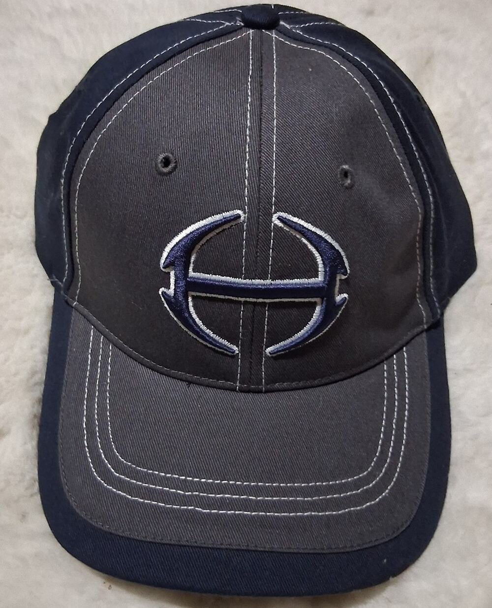Richardson 275 blue, gray white stitching adjustable hat